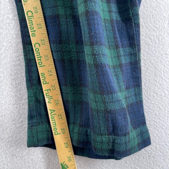LL BEAN Pajama Pants Mens L Scotch Plaid Blackwatch Flannel Lounge PJs Green - Picture 11 of 13